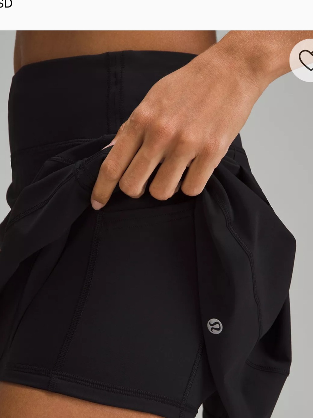 lululemon Women’s Pace Revival Mid Rise  Black Skort Tall size 4 - Picture 11 of 11